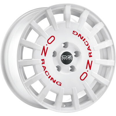 OZ rally racing race white red lettering 18"
             W01A1220033